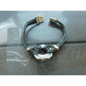 Chico's Gray Silver Magnetic Closure Bracelet
